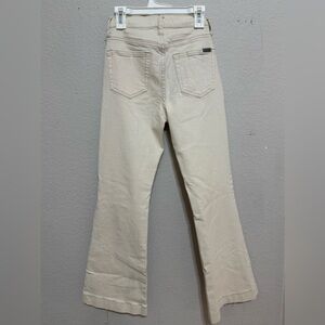 Joe's Jeans Cream Flare High-Rise Wide Leg